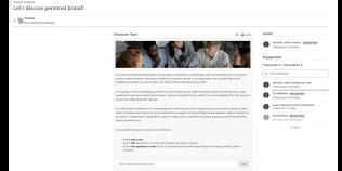 Image of discussion forum on online learning platform.