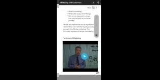 Image of online learning video on a mobile screen.