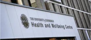 Sign on Health and Wellbeing Centre building.