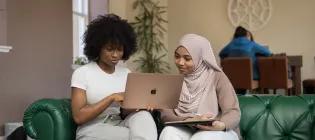 Students sitting in accommodation