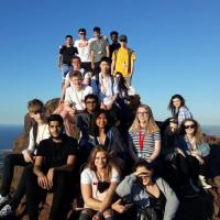 Group photo of participants at the top of Arthur's Seat