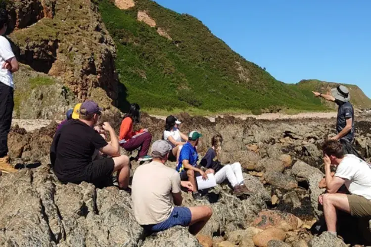 MSc GeoEnergy students on a local field trip in Scotland
