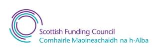 Official logo of the Scottish Funding Council including their Gaelic name