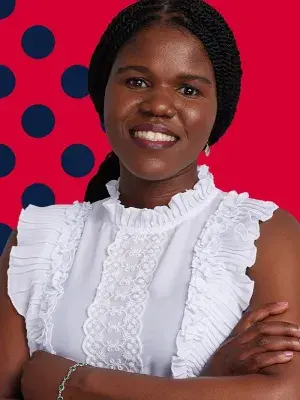 A portrait image of Forget Shareka, MSc Entrepreneurship and Innovation graduate. 