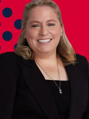 A portrait image of Katie Gideon, MBA student. 