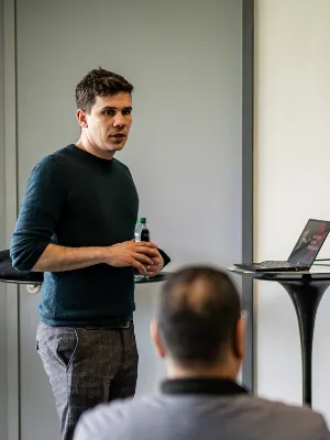 Tom Julian presenting